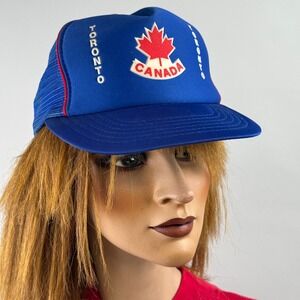 Toronto Canada Trucker Hat Mens OSFA Blue Vintage Mesh Snapback